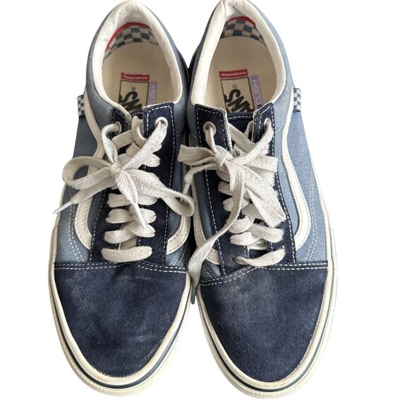 Vans Other - Vans Old Skool PopCush Navy White Men’s 10 US Skate Shoes Minimal Wear Blue